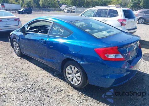 2012 Honda Civic Lx из США, поврежденный, VIN 2HGFG3B58CH551908